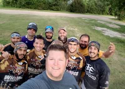 All smiles from the paintball player attendees at Cousins Paintball.