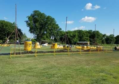 Paintball field set up at Cousins Paintball in Dallas Texas