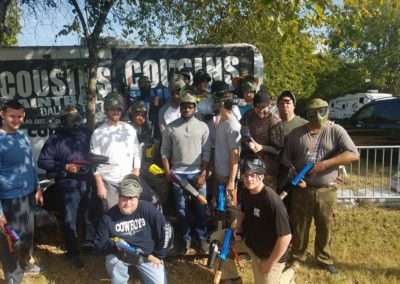 Group of Paintball players ready to hit the field at Cousins Paintball.