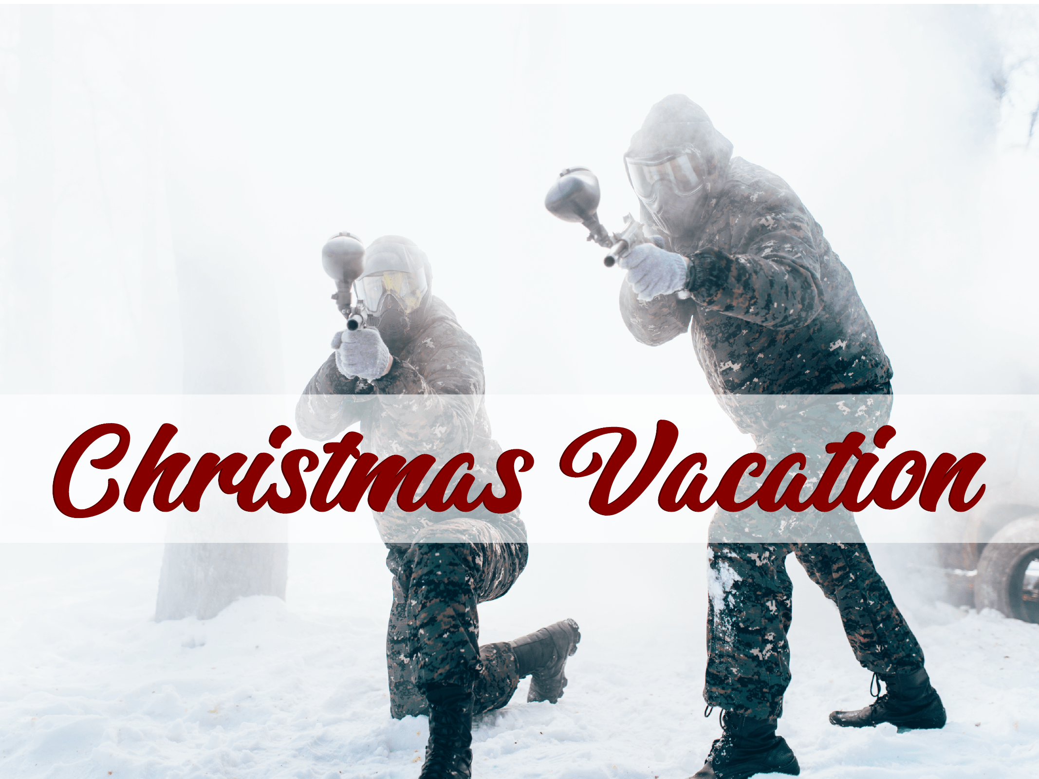 Get out and play Paintball at Cousins Paintball during Christmas Vacation!